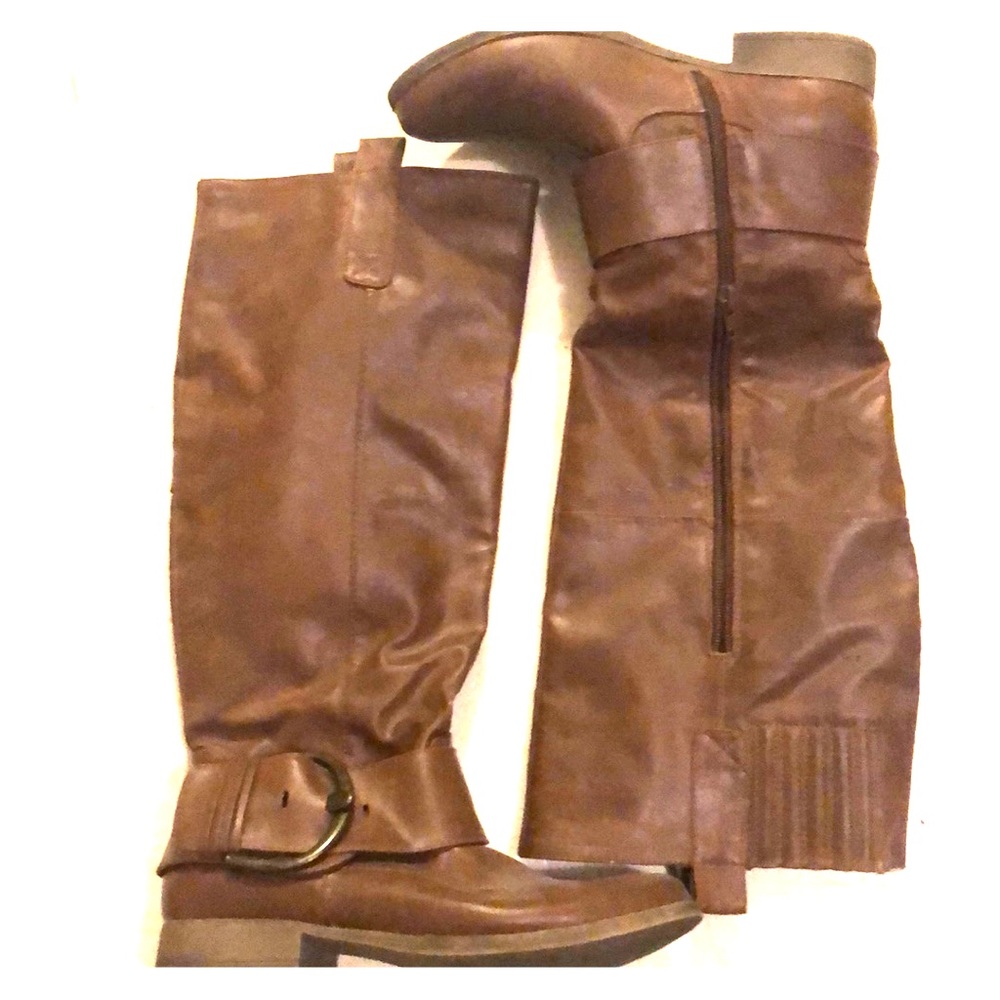 Faux leather boots